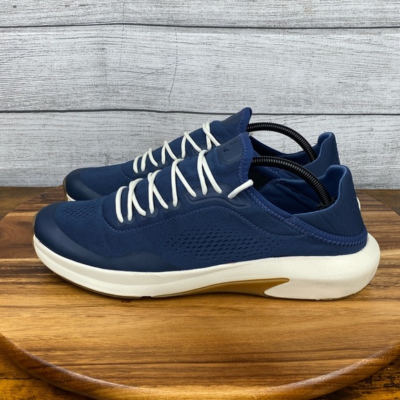 OluKai Kaholo Navy Blue Lace Up Sneaker Lightweight Mesh Men’s Shoe Size 11